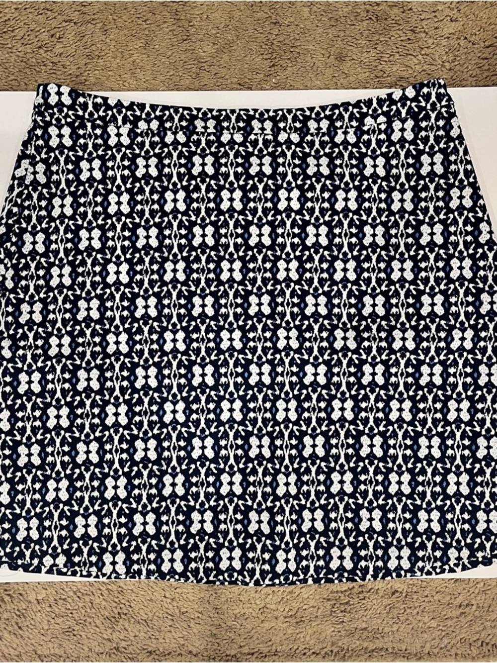 Margaret M Navy and White Mini Skirt